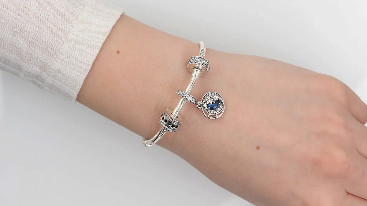 Pandora biżuteria przed i po czyszczeniu