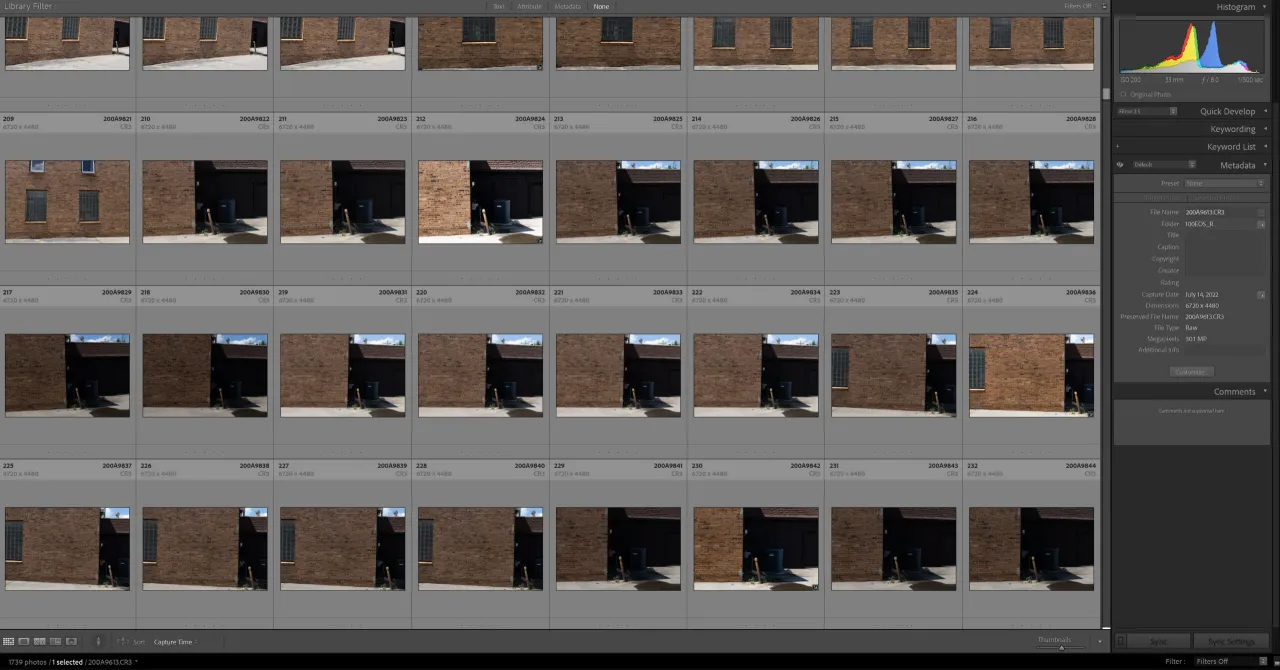 Fotograf wybierający oprogramowanie