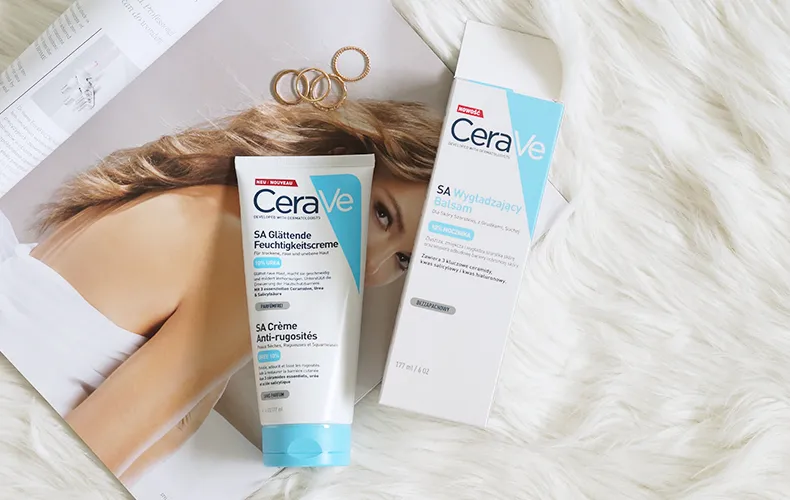 CeraVe SA Wygładzający Balsam opakowanie efekty