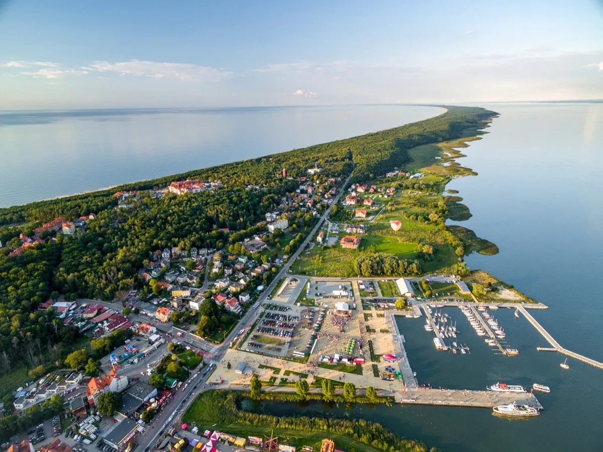 Krynica Morska widok z lotu ptaka