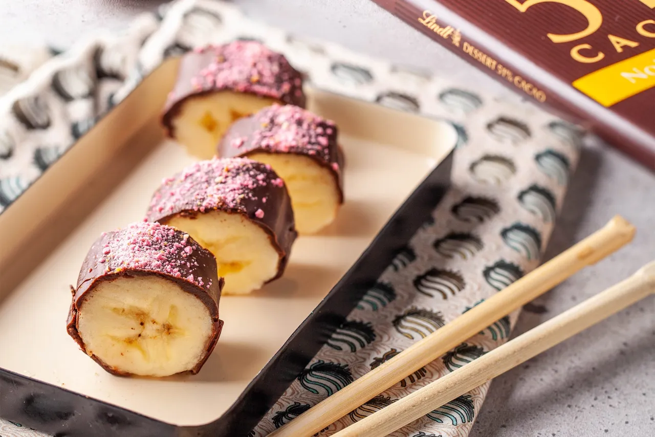 Assortiment desserts banane chocolat