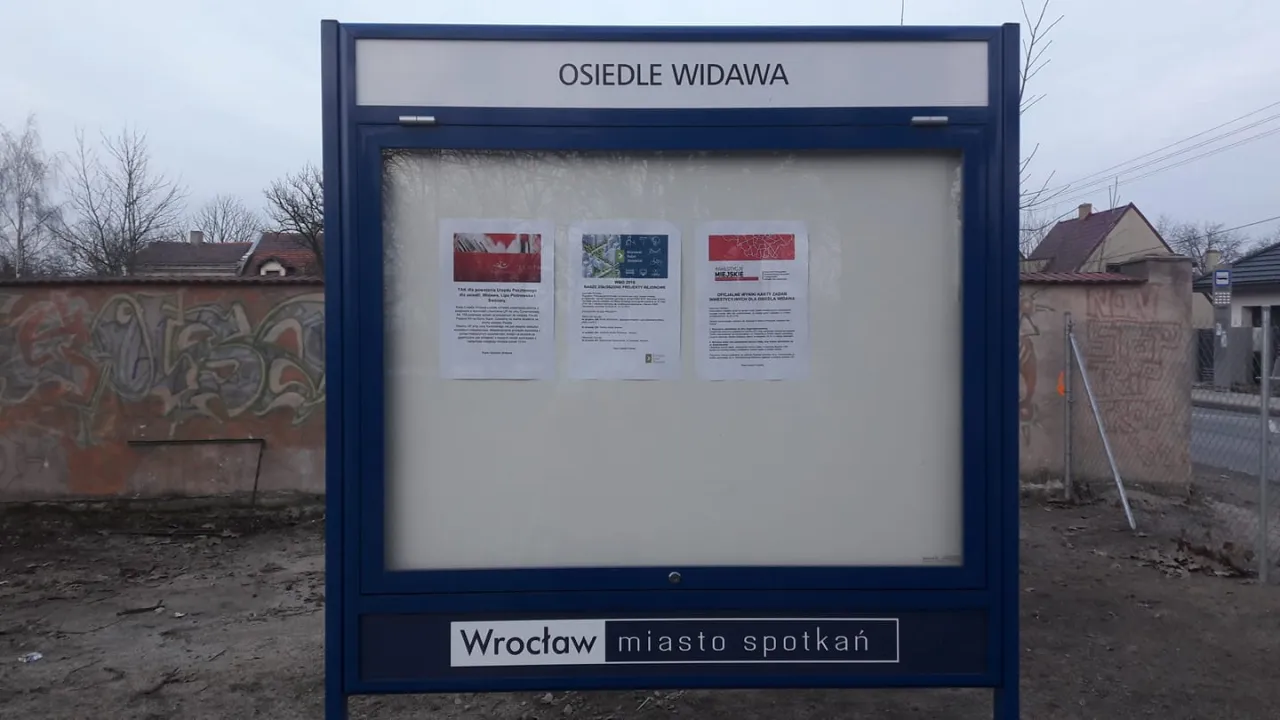 tablica informacyjna osiedla