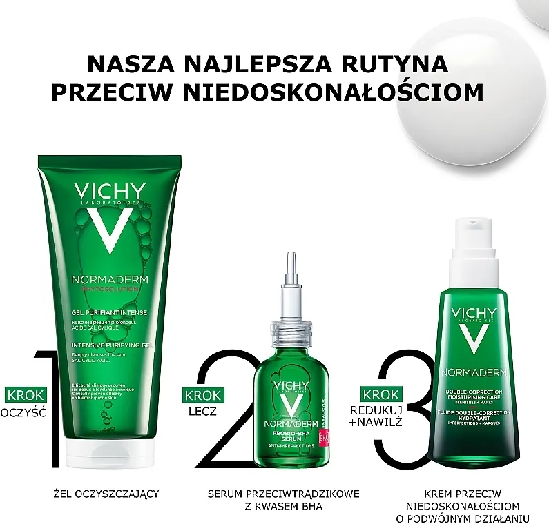 Vichy Normaderm pełna gama produktów rutyna pielęgnacyjna