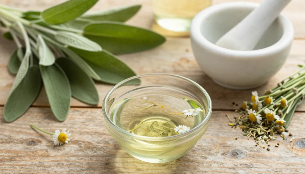 szałwia a rumianek porównanie ziół na dziąsła