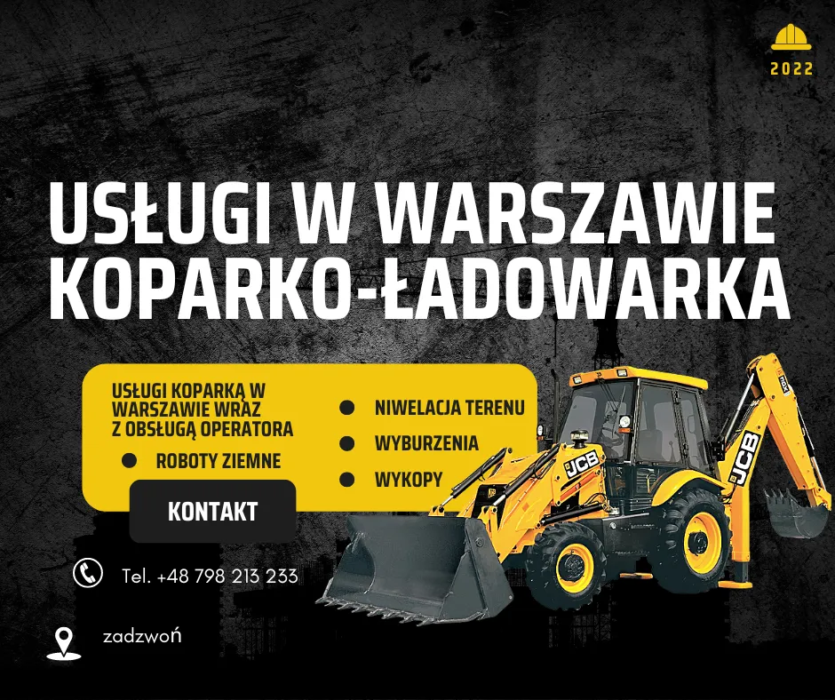 usługi koparką cennik