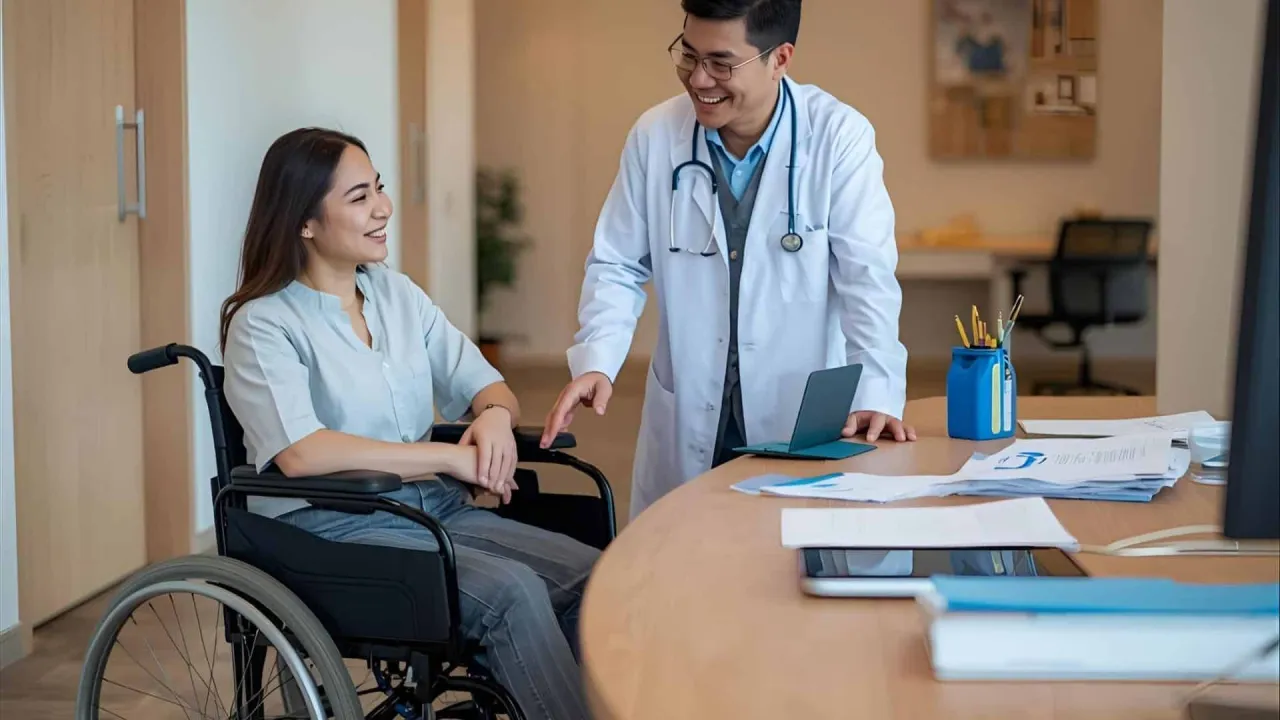 lekarz specjalista wózek inwalidzki