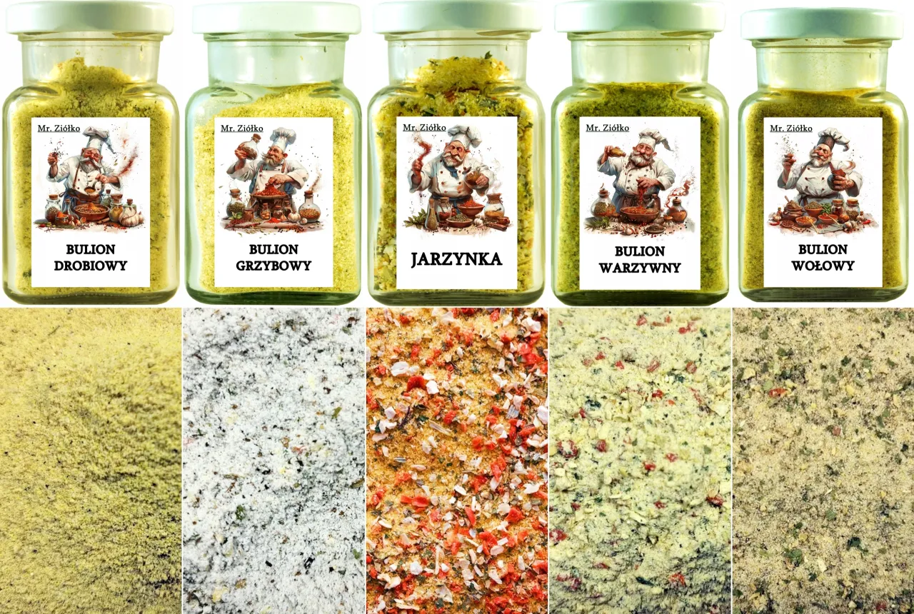 różne przyprawy w słoiczkach