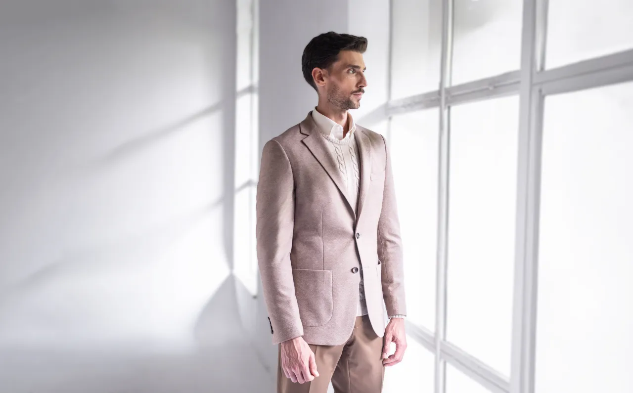 elegancki garnitur męski na chrzciny i zestaw koordynowany