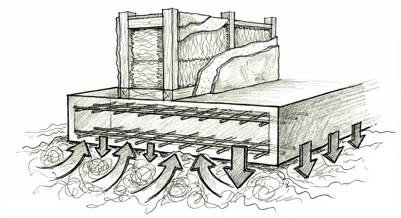 Beton zbrojony stalą schemat