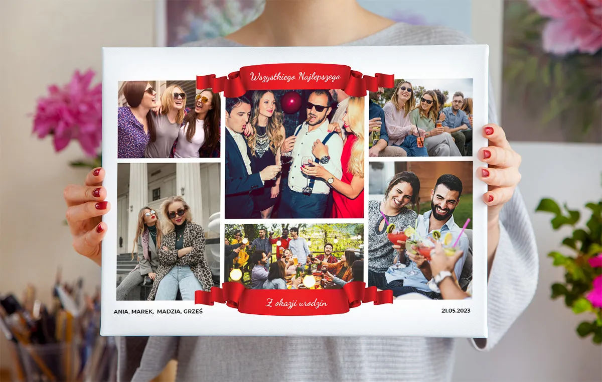 kreatywne prezenty diy na 18 urodziny kolaż zdjęć