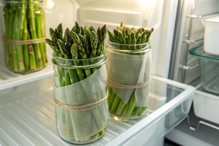 przechowywanie szparag&oacute;w w wodzie lod&oacute;wka