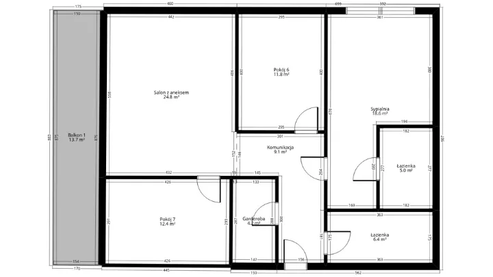 Rzut mieszkania rozkładowego przykład