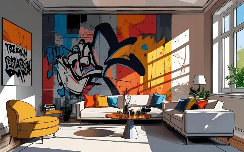 Graffiti Entwurfsprozess Skizze Wand