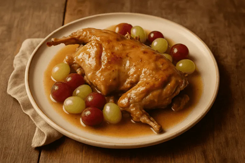 królik je winogrono przygotowane