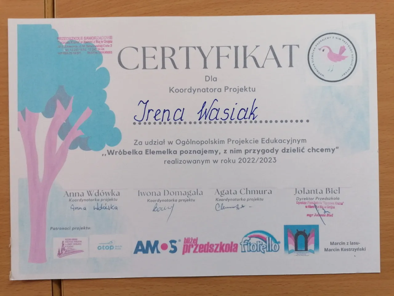 Przykładowa dokumentacja projektu edukacyjnego w przedszkolu