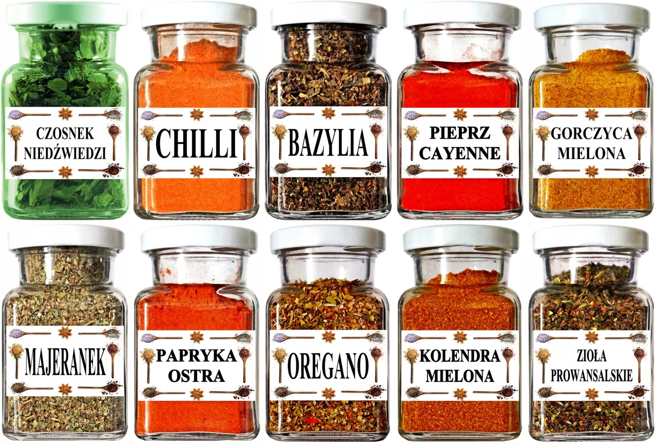 przyprawy w słoiczkach test zapachu koloru konsystencji
