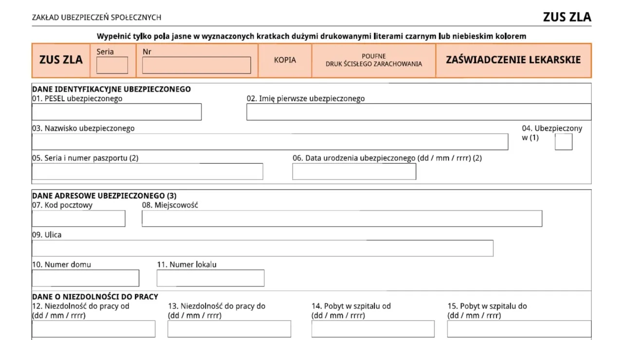 Lekarz psychiatra wystawia zwolnienie lekarskie