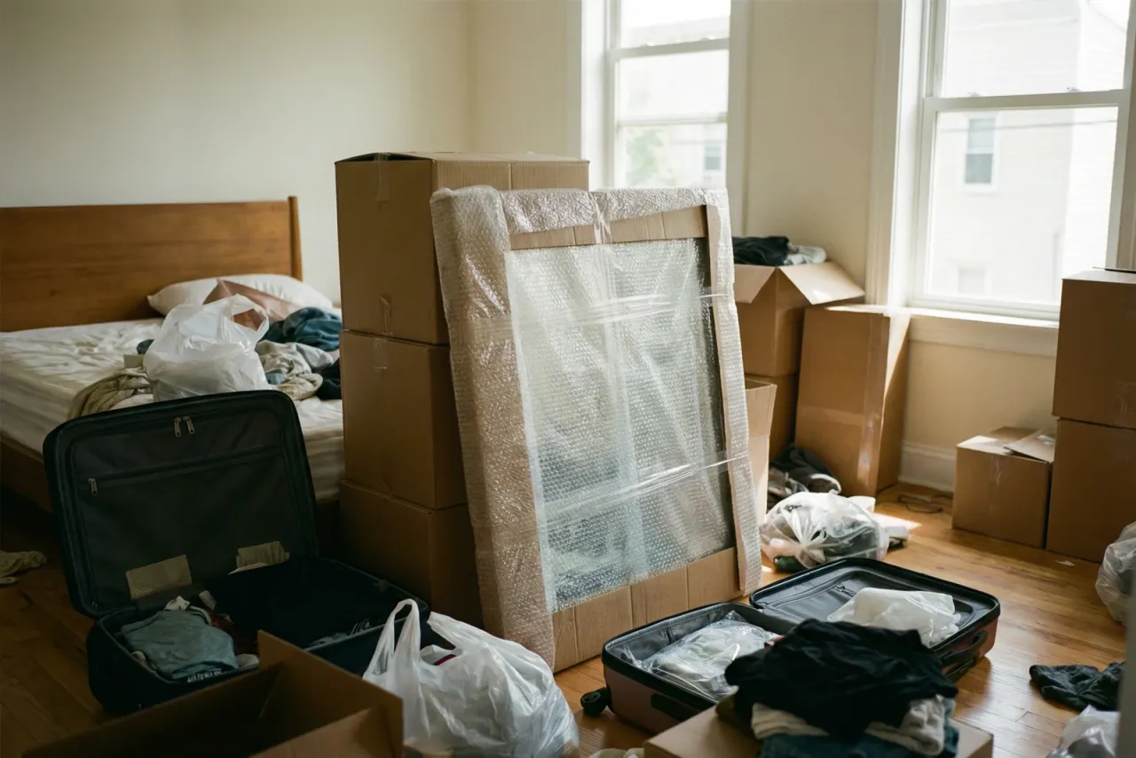 transport lustra w samochodzie pionowo pasy