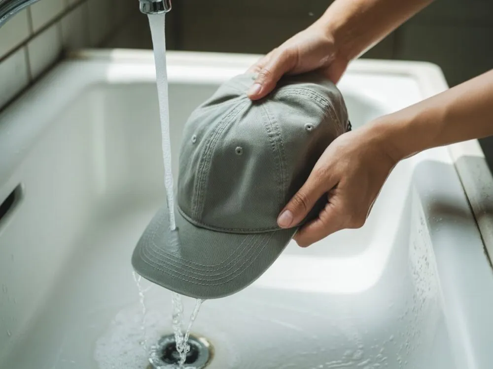 Pranie ręczne czapki z daszkiem krok po kroku