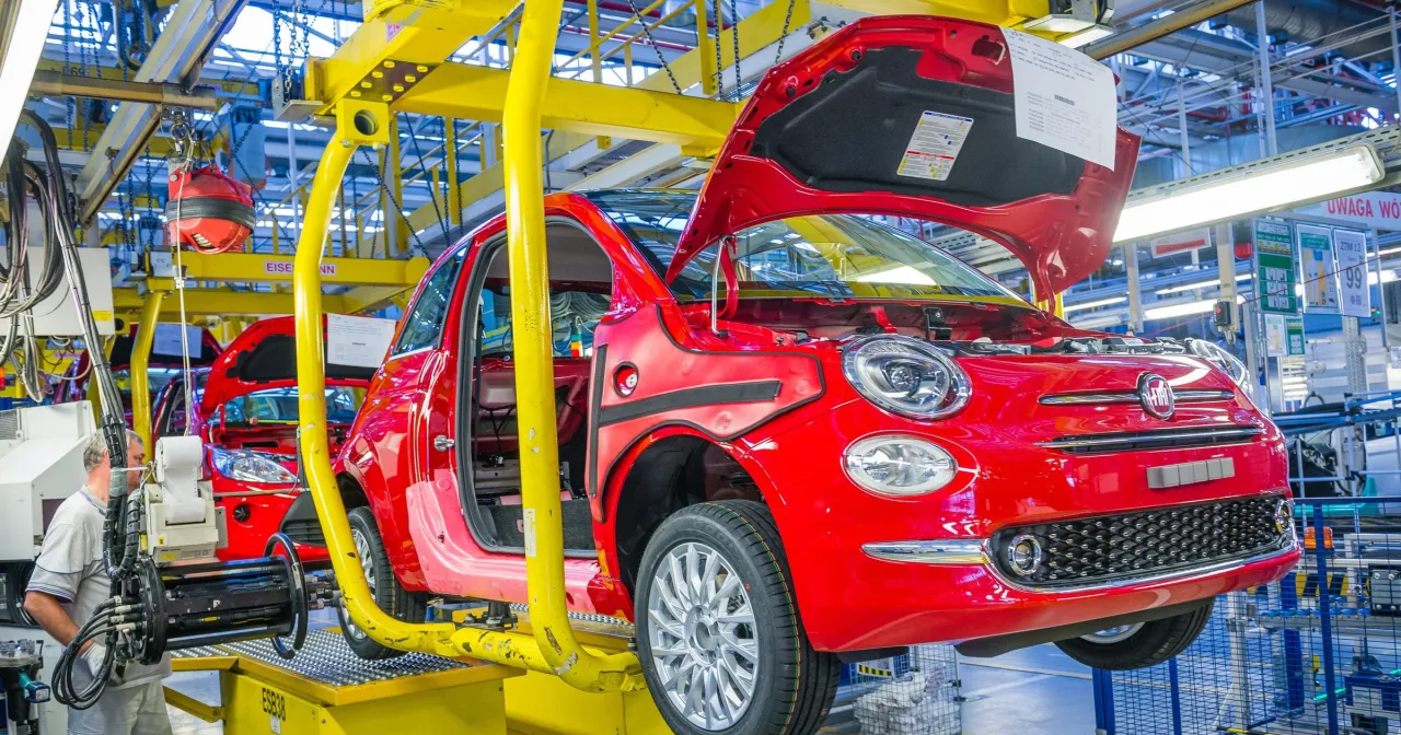 Mapa Niemiec z zaznaczonymi regionami przemysłowymi i motoryzacyjnymi