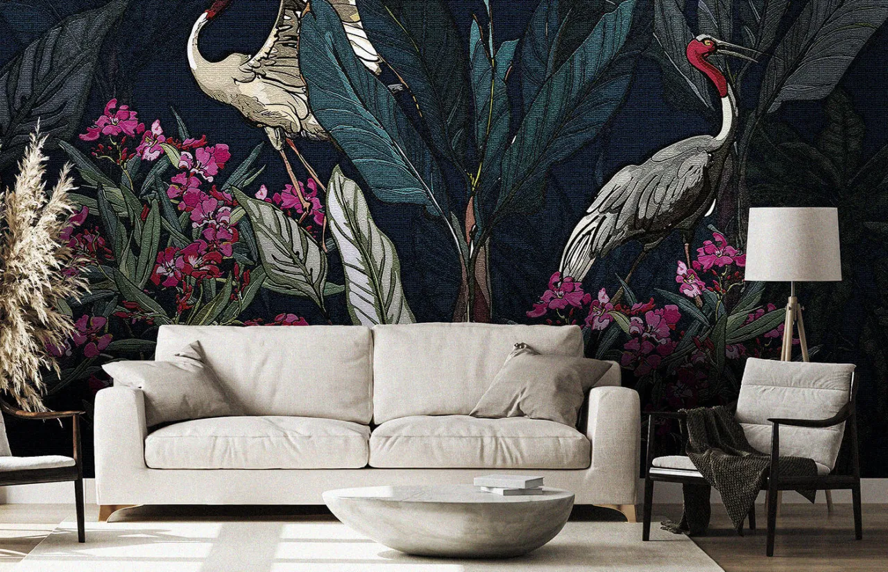 Przykłady pomalowanych tapet strukturalnych przed i po