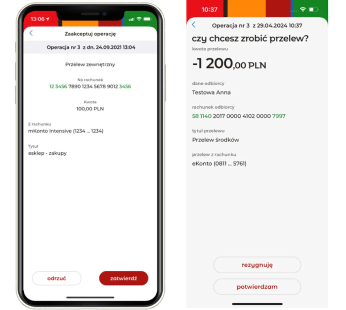 mBank aplikacja mobilna historia płatności udostępnianie potwierdzenia