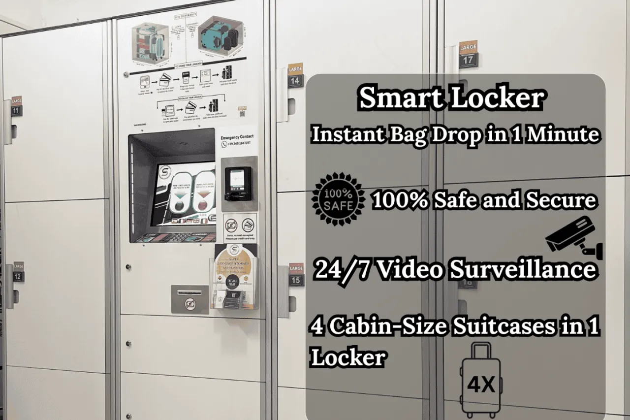 Mappa depositi bagagli Roma Termini Vaticano Colosseo