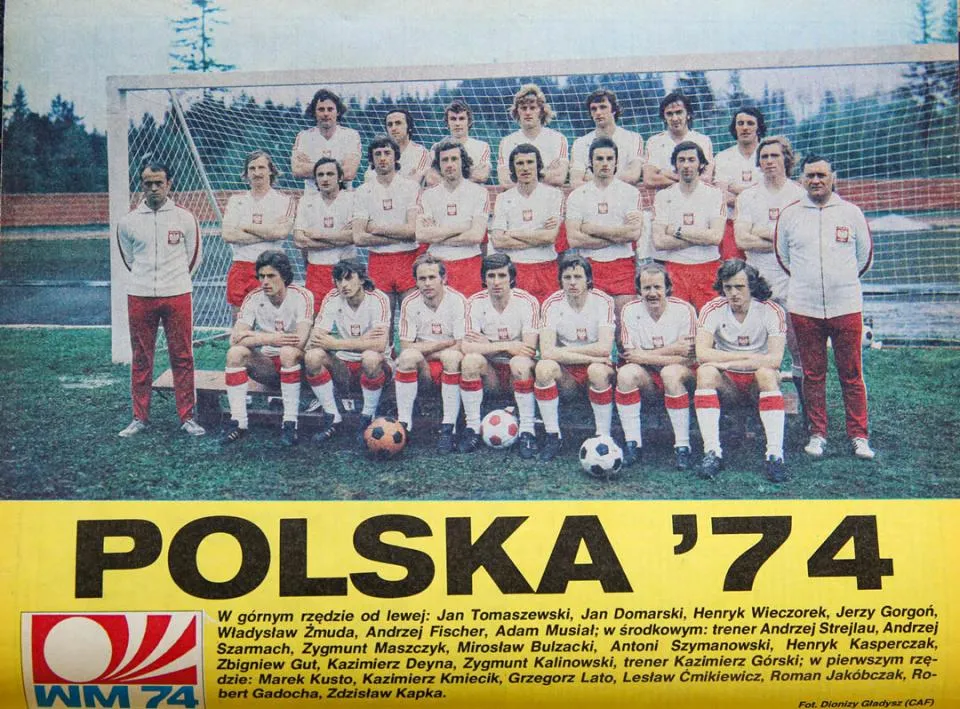 Reprezentacja Polski 1974 Mistrzostwa Świata skład i trener Kazimierz Górski