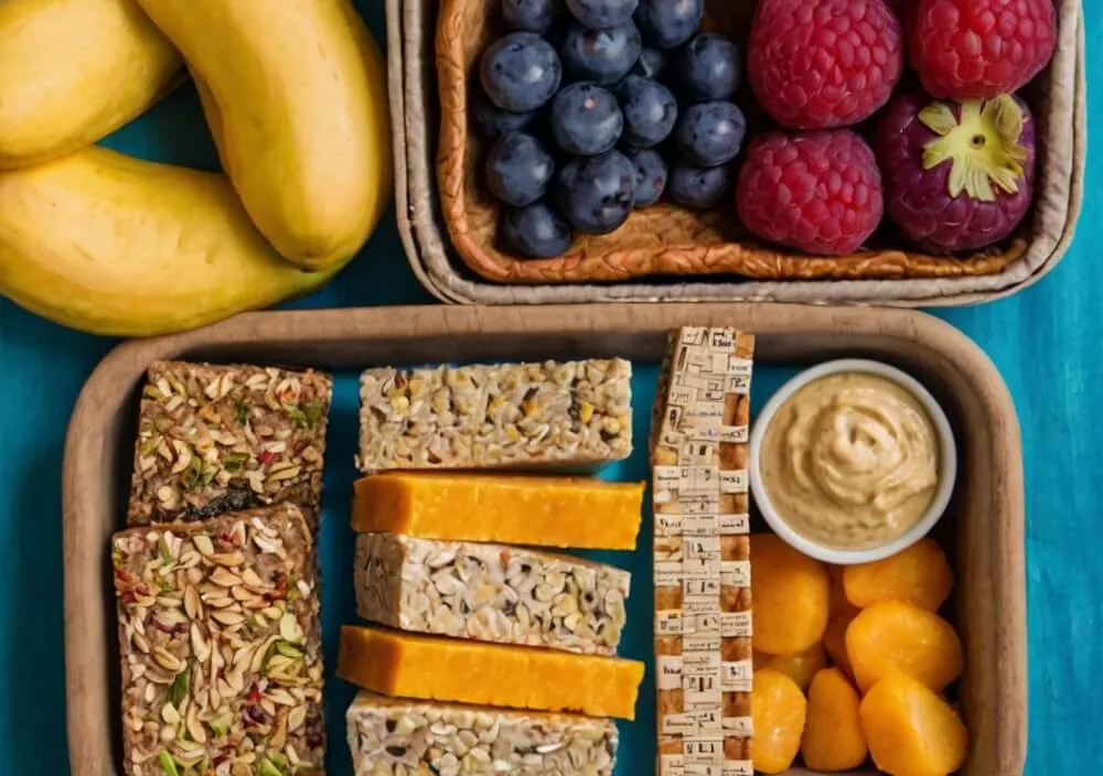 przekąski do torby porodowej woda daktyle banany orzechy