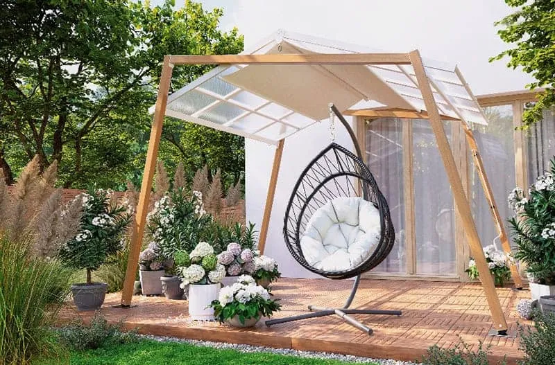 stelaż huśtawki drewniany i metalowy porównanie