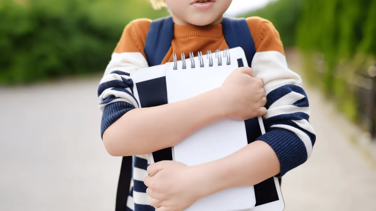 dziecko wraca do szkoły z uśmiechem