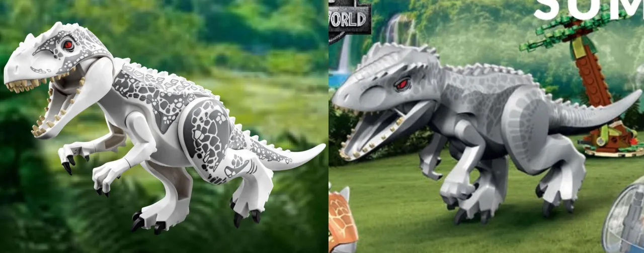 Porównanie zabawek Indominus Rex Mattel LEGO