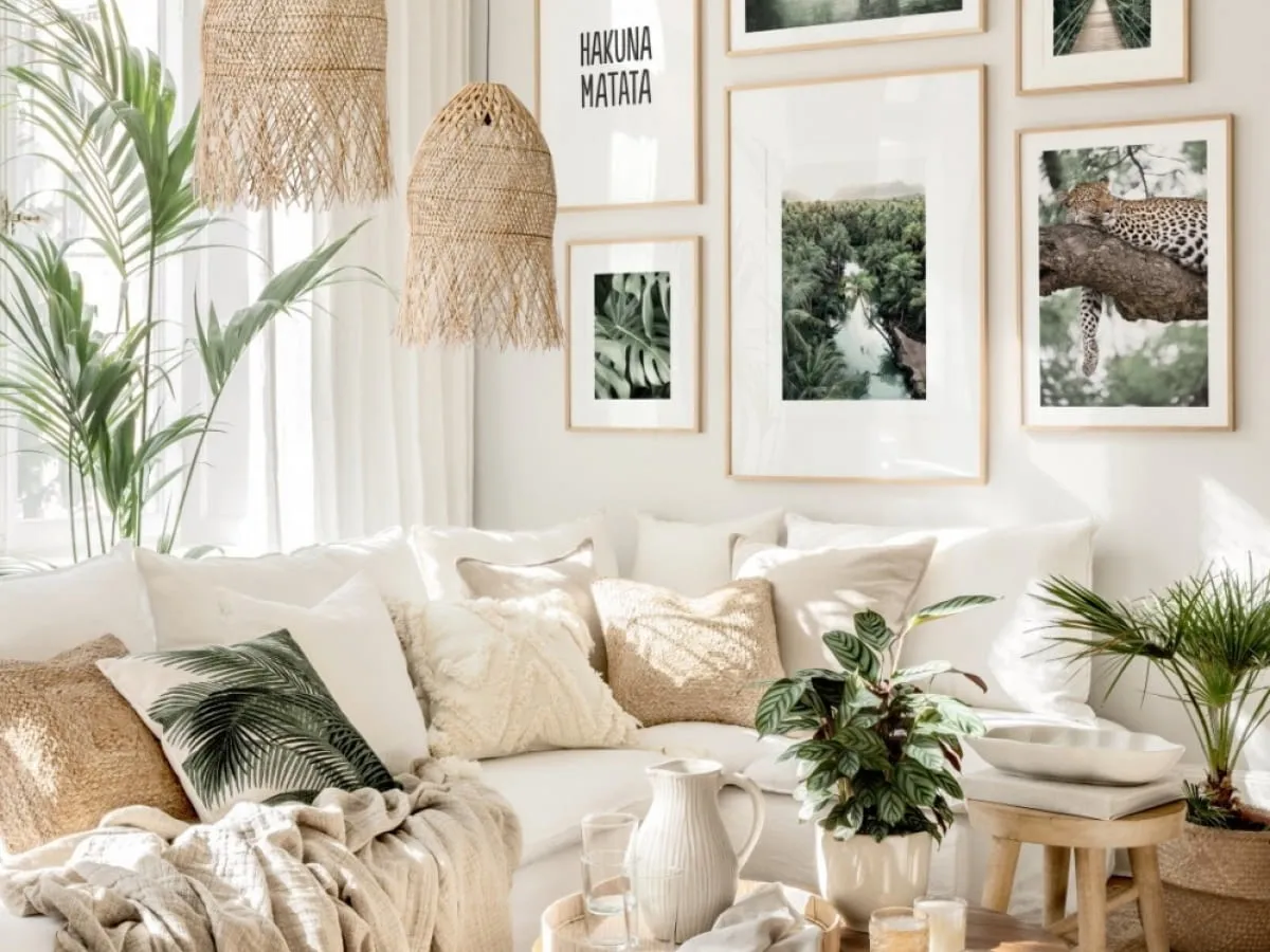 Aranżacja salonu boho tanim kosztem