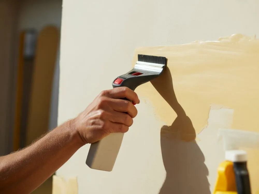 usuwanie farby olejnej mechanicznie skrobakiem