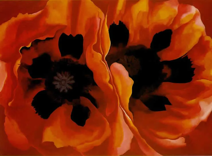 Georgia O'Keeffe Oriental Poppies Nahaufnahme Blume