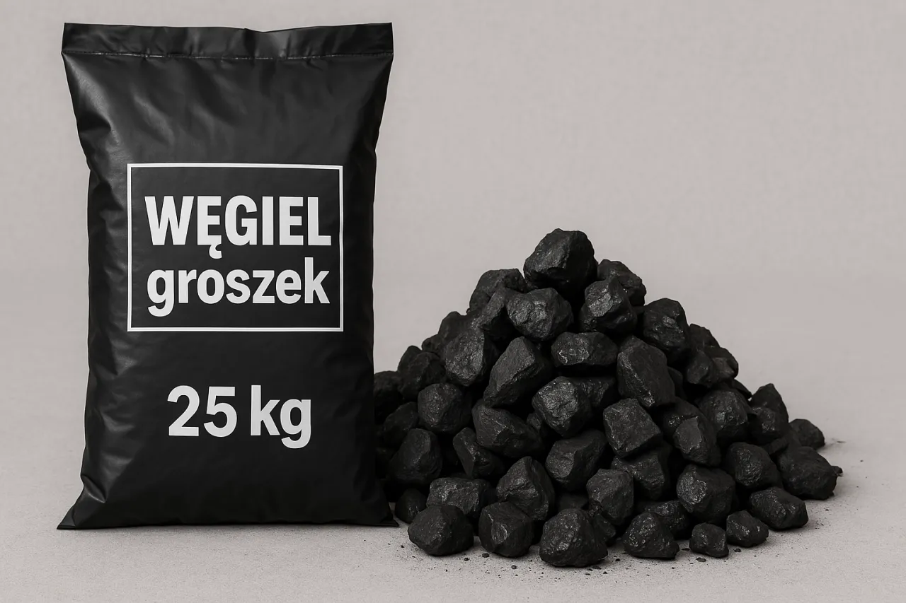 Czarny worek z napisem 