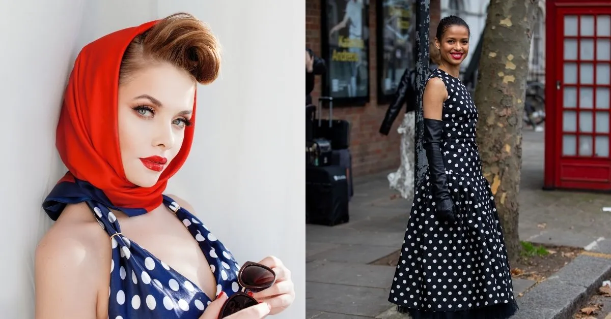 Moda damska lata 50. pin-up rozkloszowana sukienka