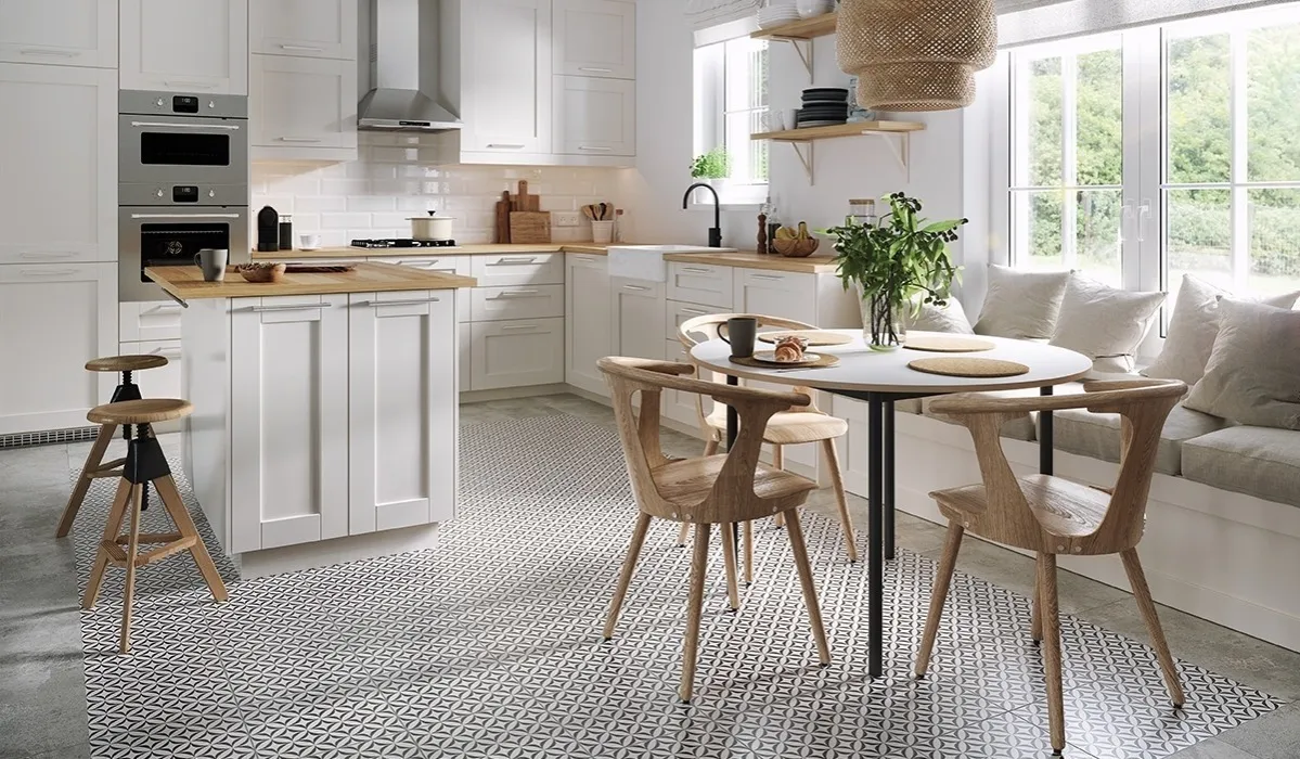 Płytki do białych mebli kuchennych