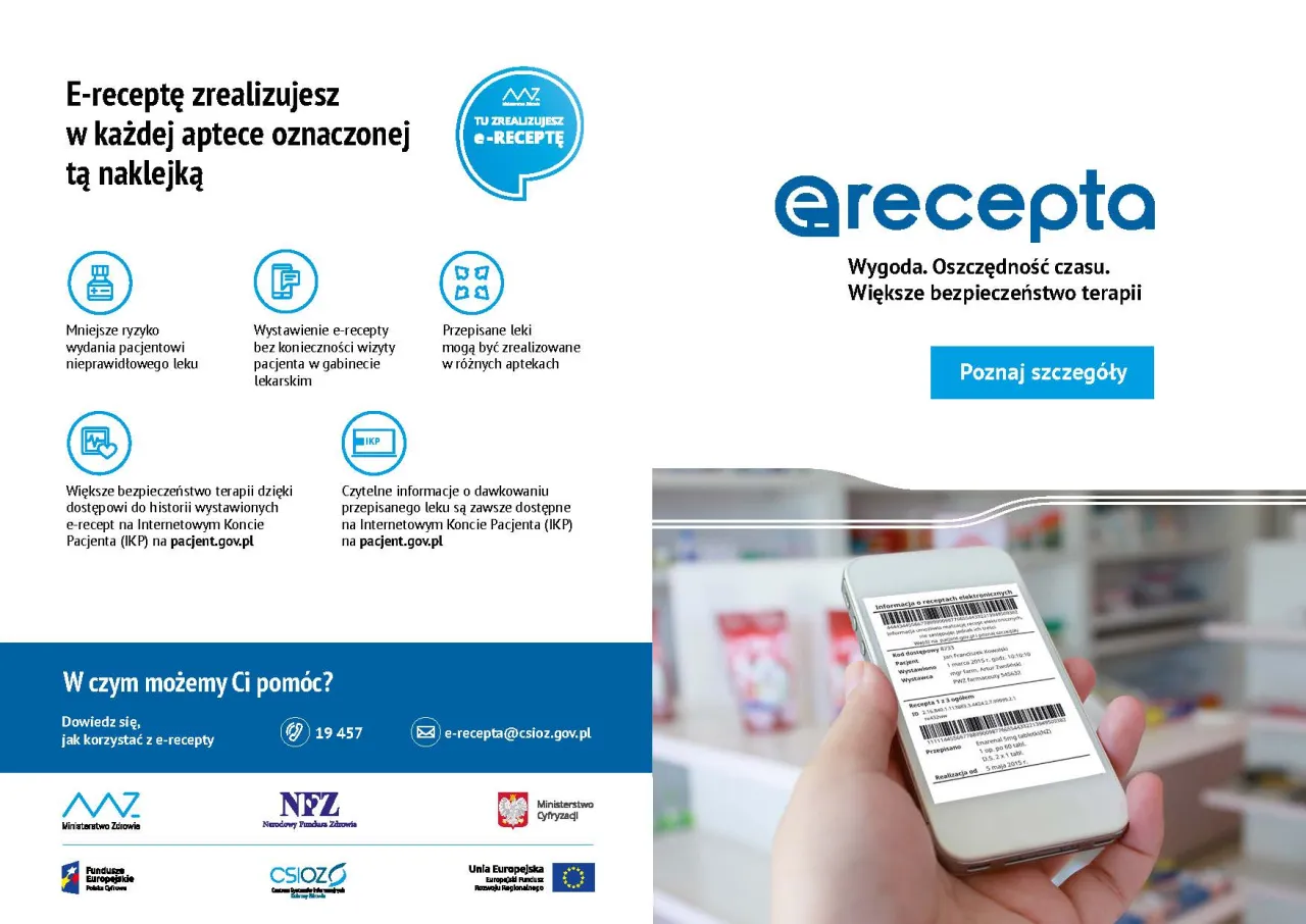 E-recepta: wygoda, oszczędność czasu, większe bezpieczeństwo terapii. Zobacz, jakie leki możesz otrzymać na kod recepty.