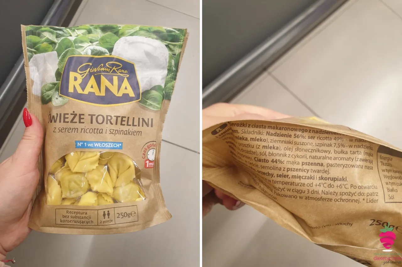Opakowania popularnych marek tortellini w Polsce