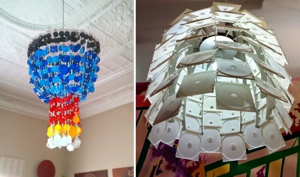 kreatywne lampy z recyklingu DIY inspiracje