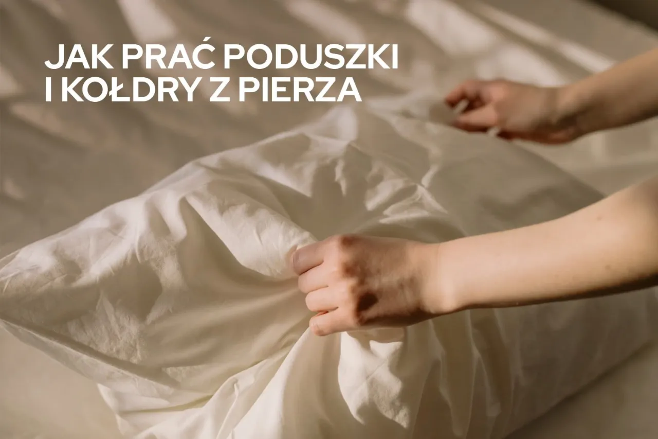 przygotowanie poduszki z pierza do prania, zaszywanie dziur