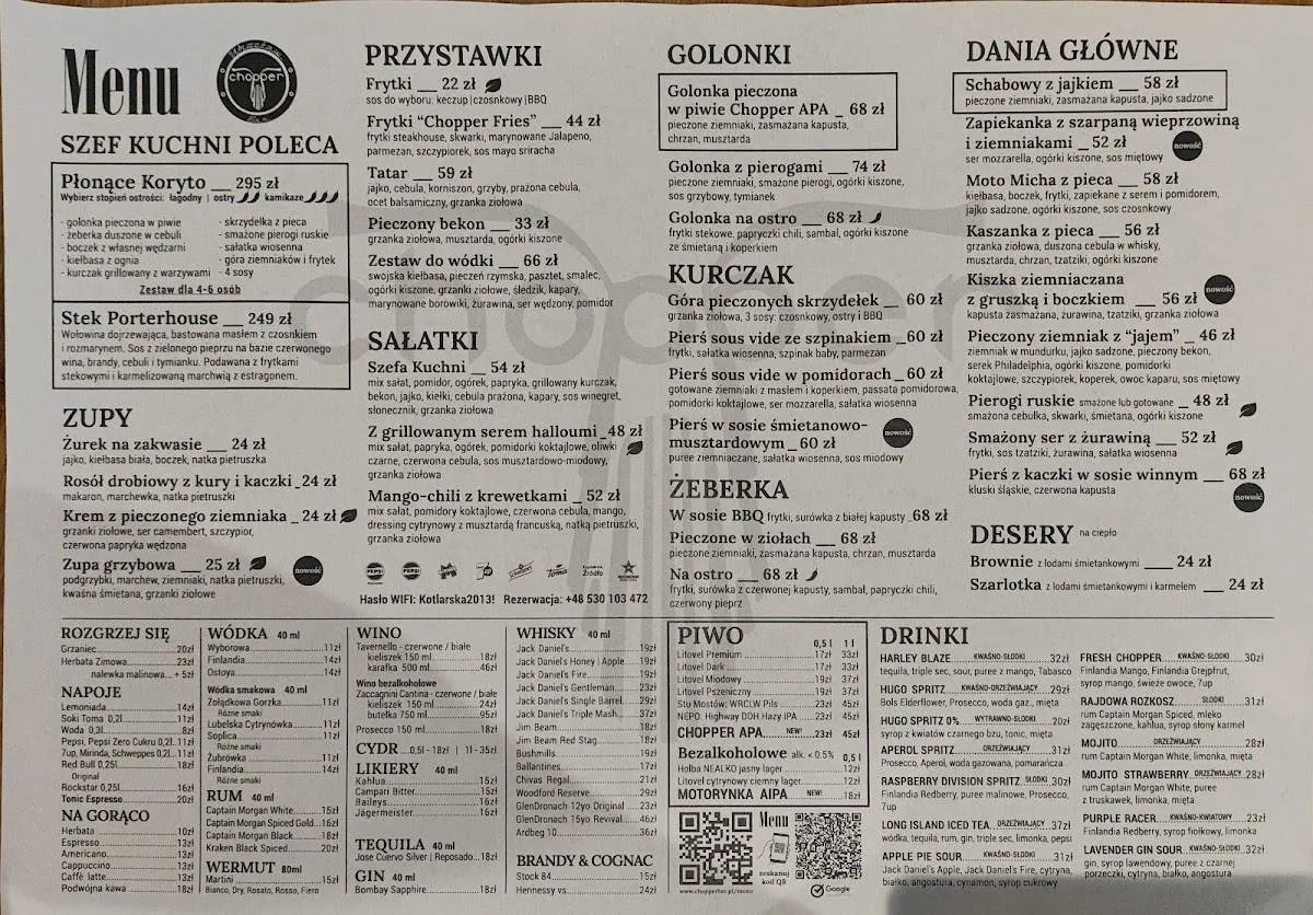 Chopper Bar & Grill Płonące Koryto