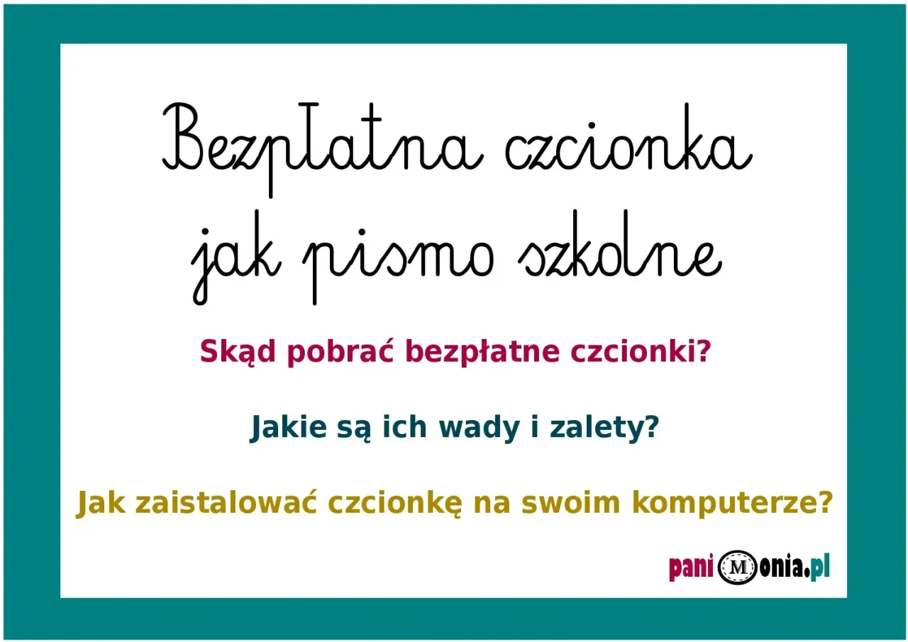 Zdjęcie Czcionka jak pismo szkolne – idealne fonty do edukacyjnych projektów