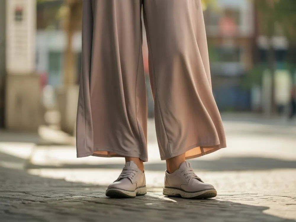 Buty do kombinezonu z szeroką nogawką i wąską