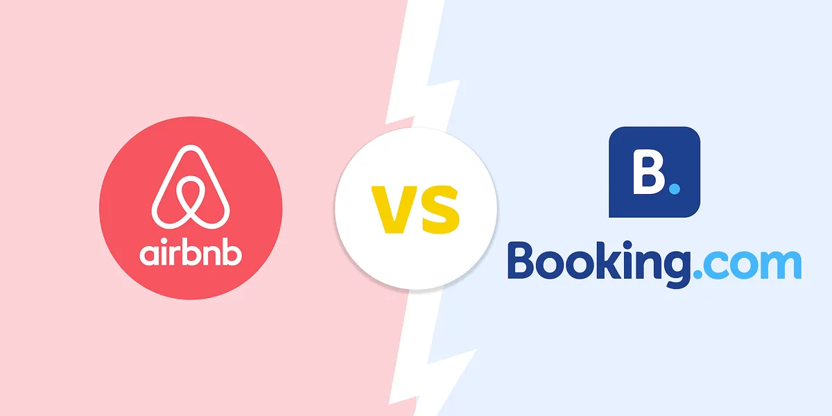 Booking.com vs Airbnb logo por&oacute;wnanie