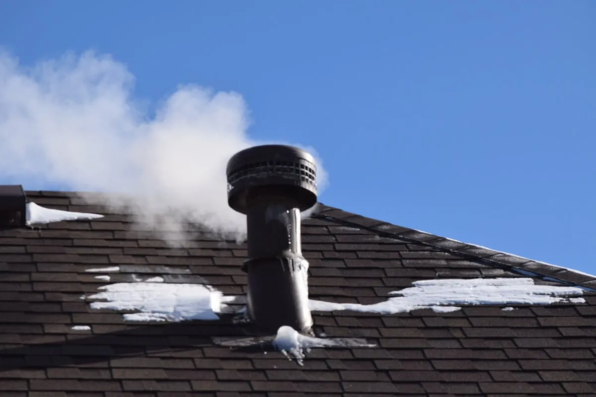 Uszkodzony komin brak ciągu dymu