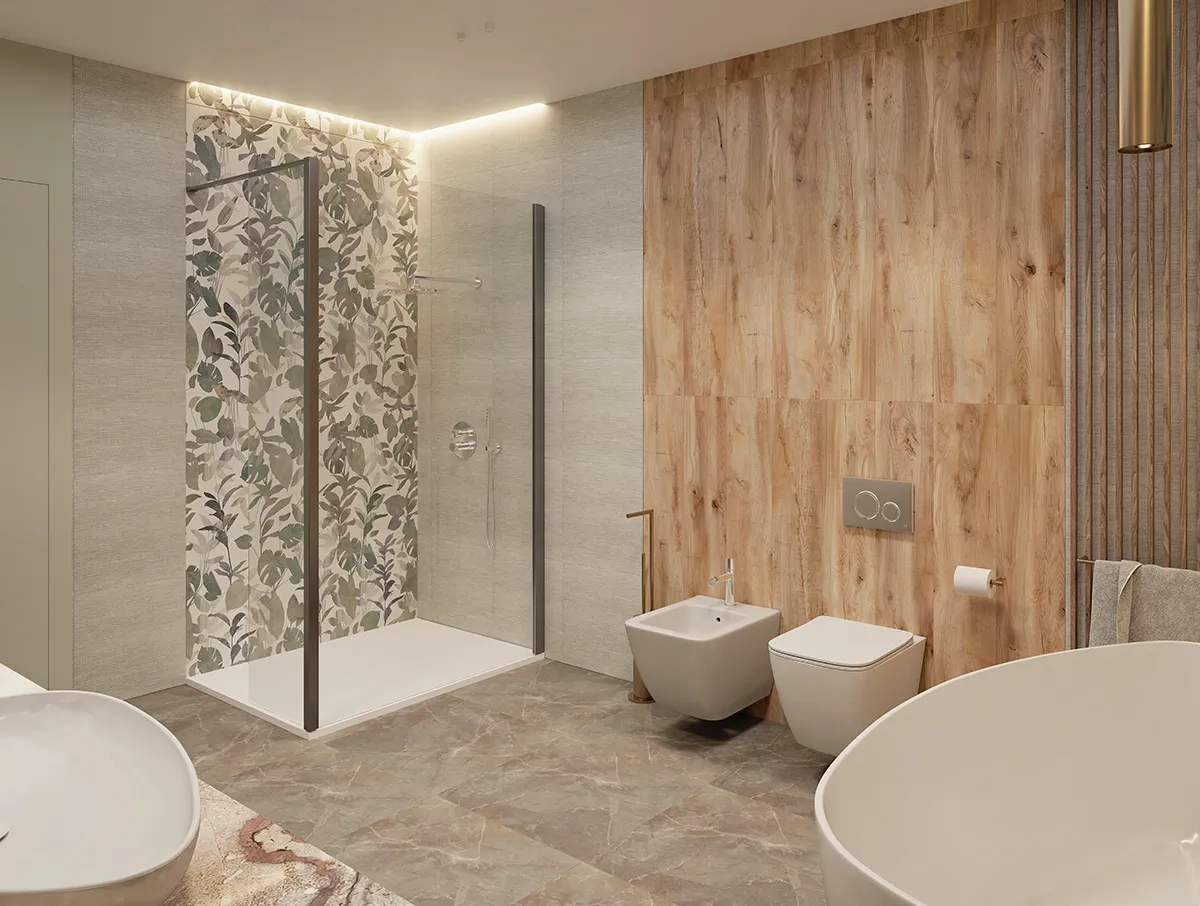 nowoczesna łazienka brodzik konglomeratowy