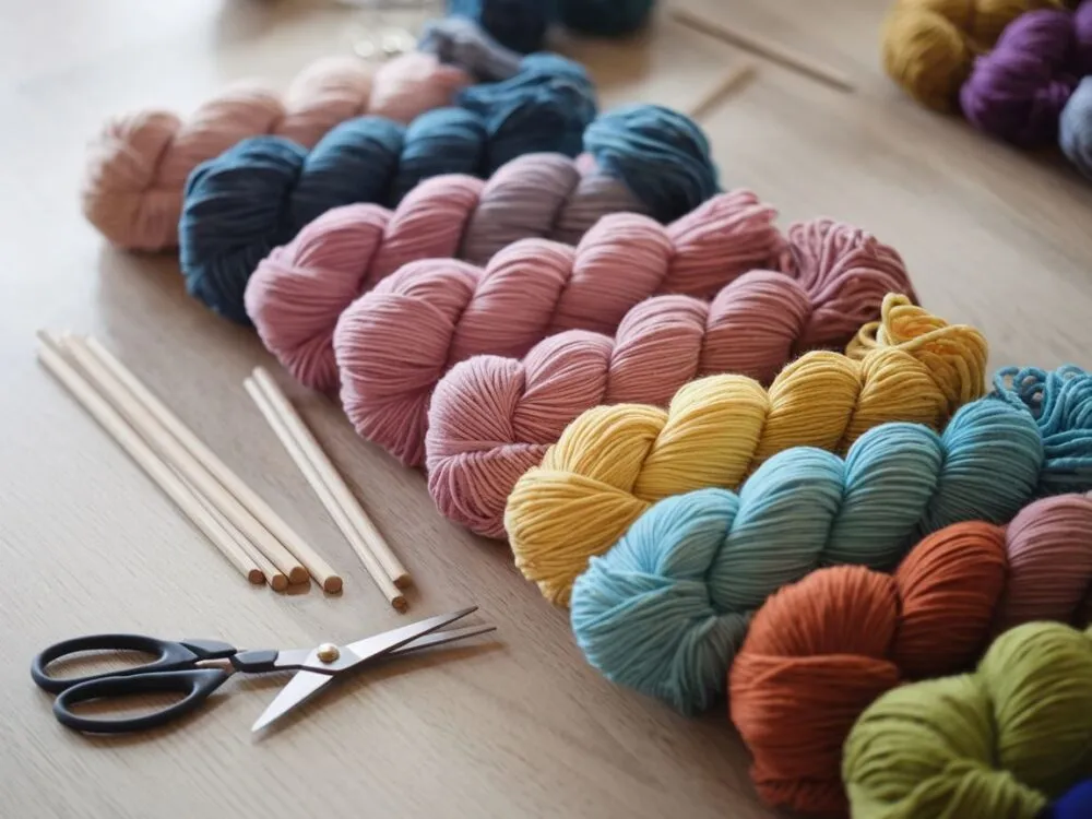 różne rodzaje włókien swetrów (wełna kaszmir akryl bawełna)