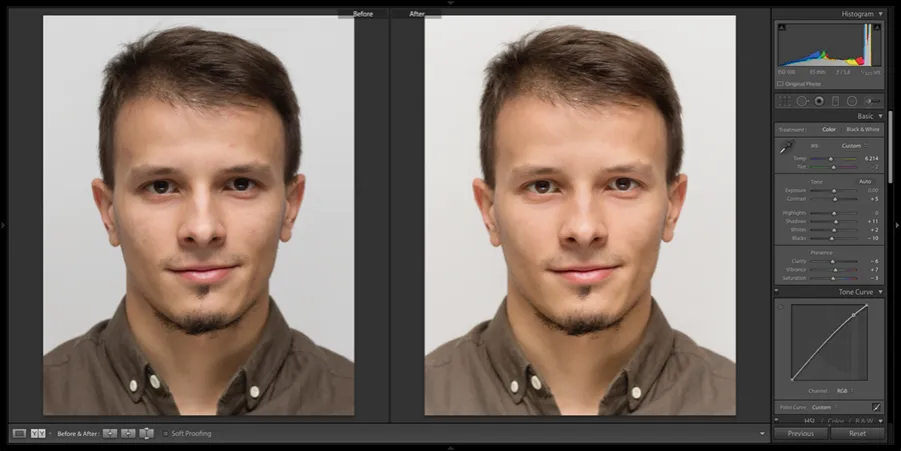 domowe studio zdjęcie paszportowe setup